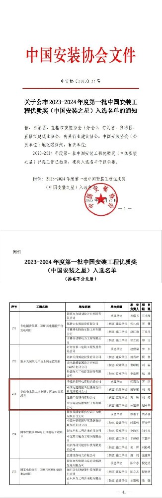 喜報！成功摘“星”！公司監理的項目斬獲中國安裝工程優(yōu)質(zhì)獎