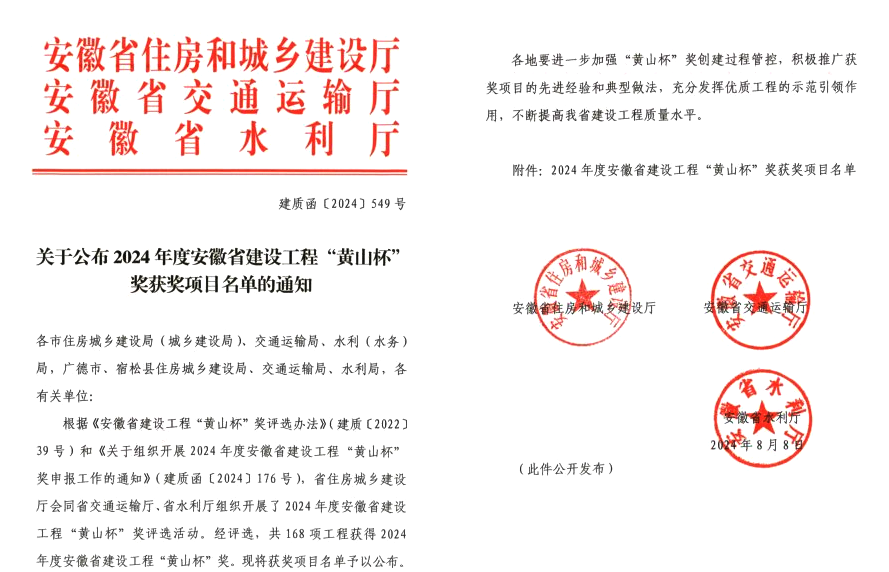 喜報 | 建基咨詢(xún)斬獲三項“黃山杯 ”！